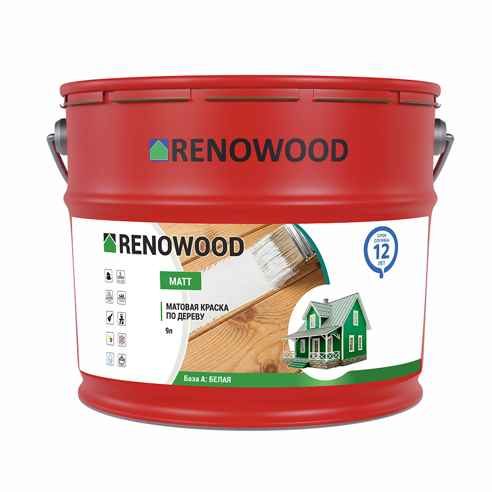 Матовая краска по дереву Renowood Matt (RUS)
